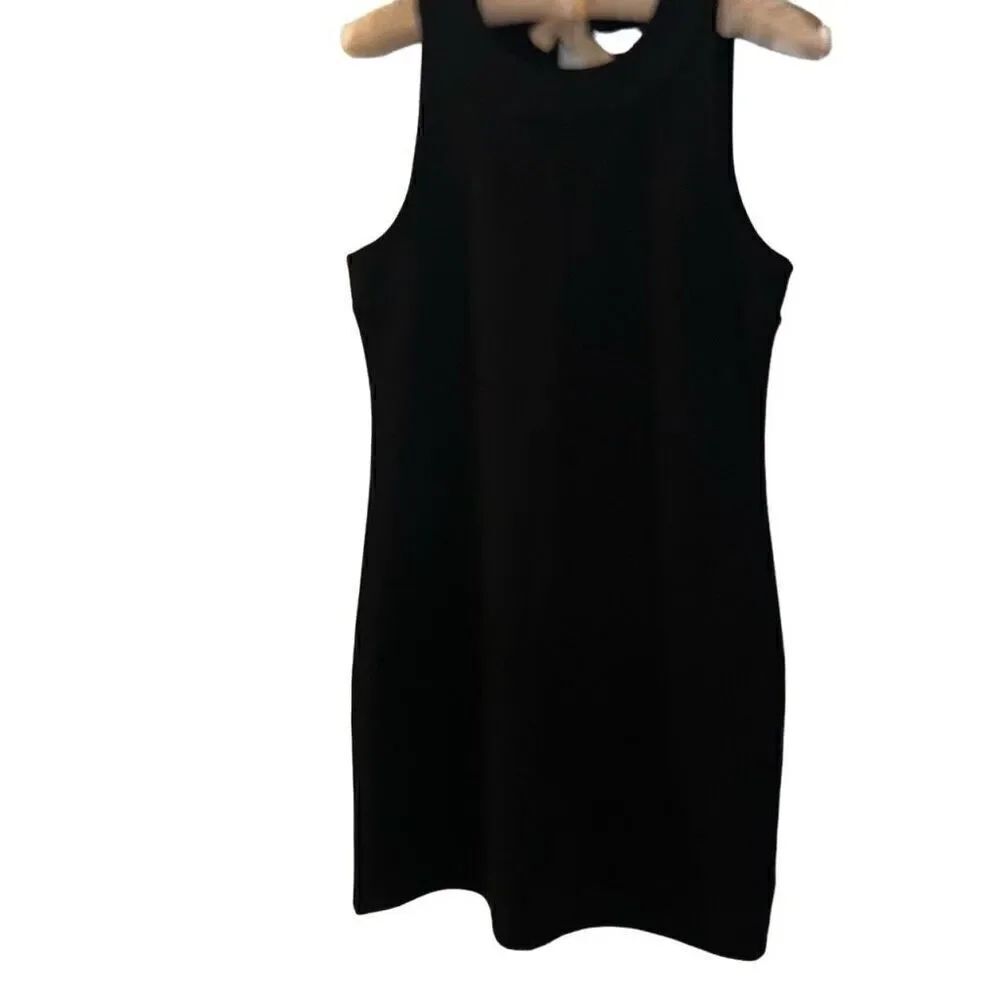 "NEW" Free Assembly Black Sleeveless Wide Strap A-line Mini Dress Ladies XS